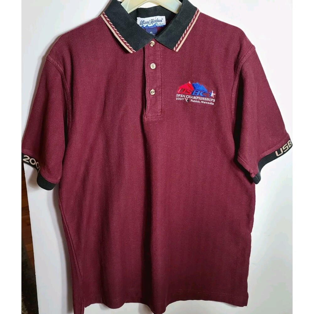 Mens Miami Harbour Sz XL 2007 USBC Open Championships Bowling Shirt Reno, Nevada